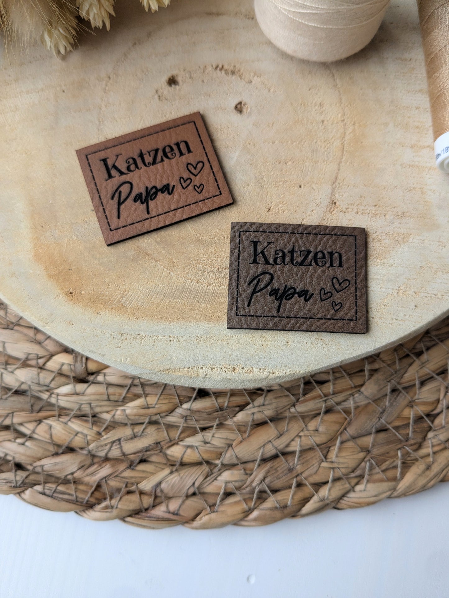 Kunstlederlabel Katzenpapa