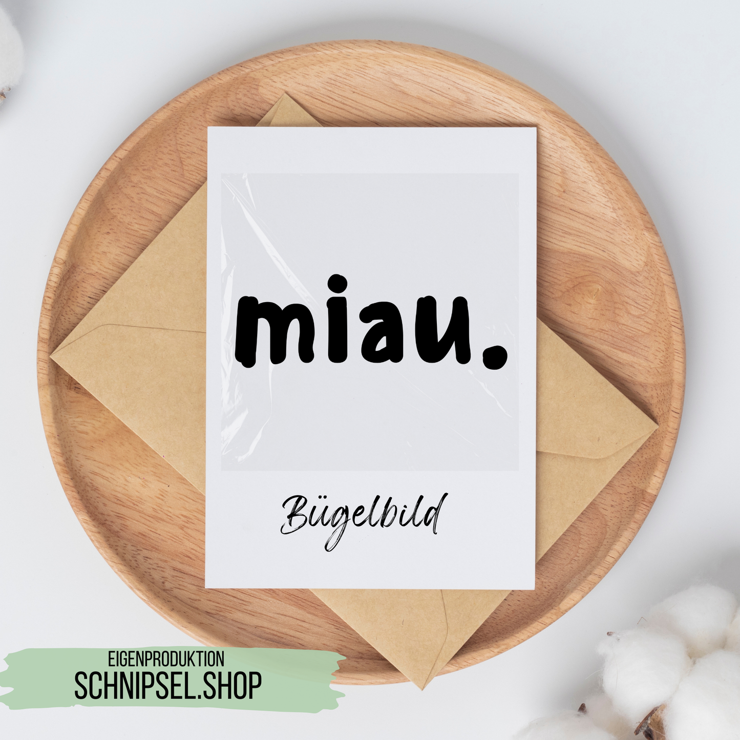 miau. Bügelbild