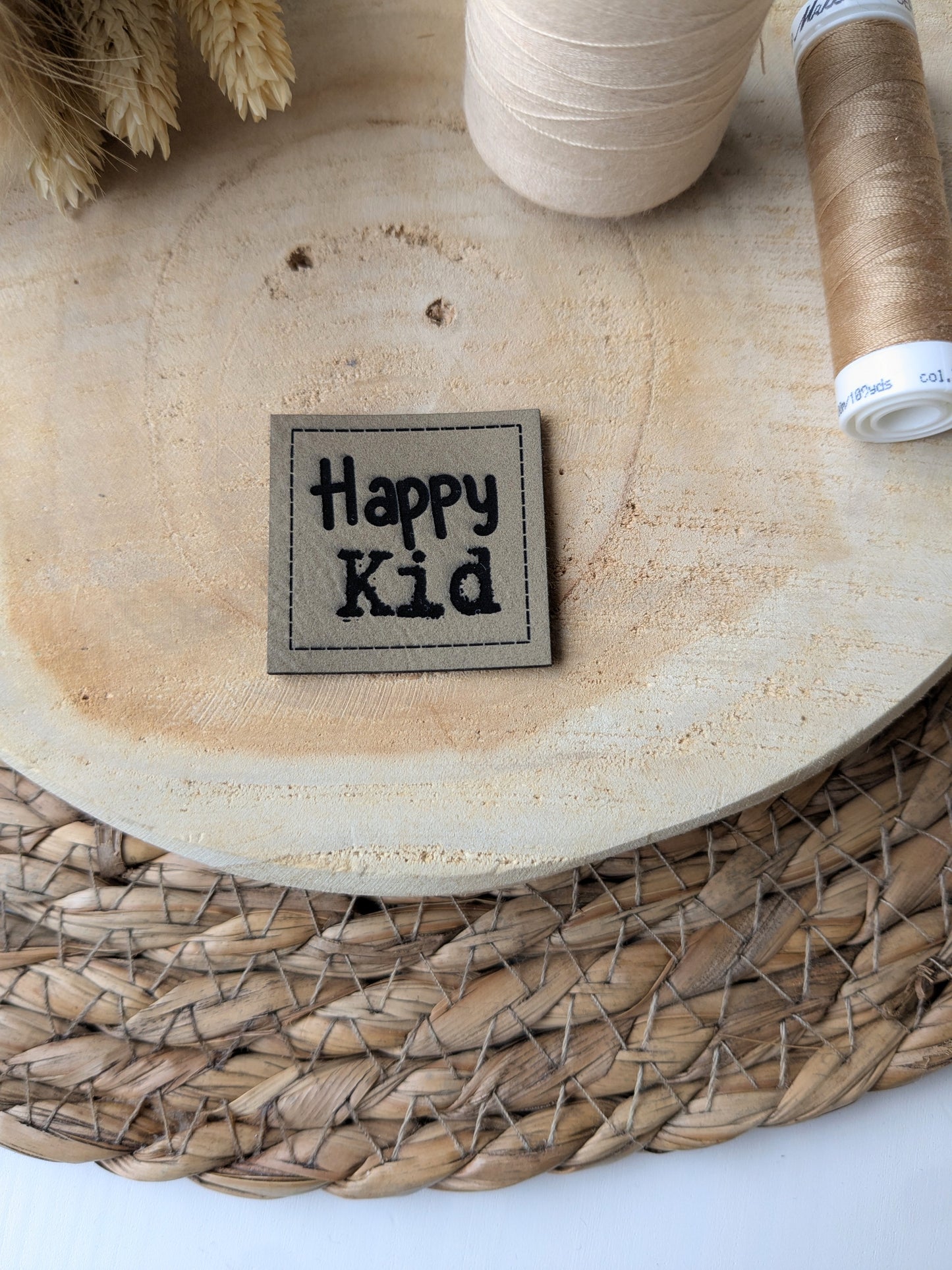 Kunstlederlabel Happy Kid