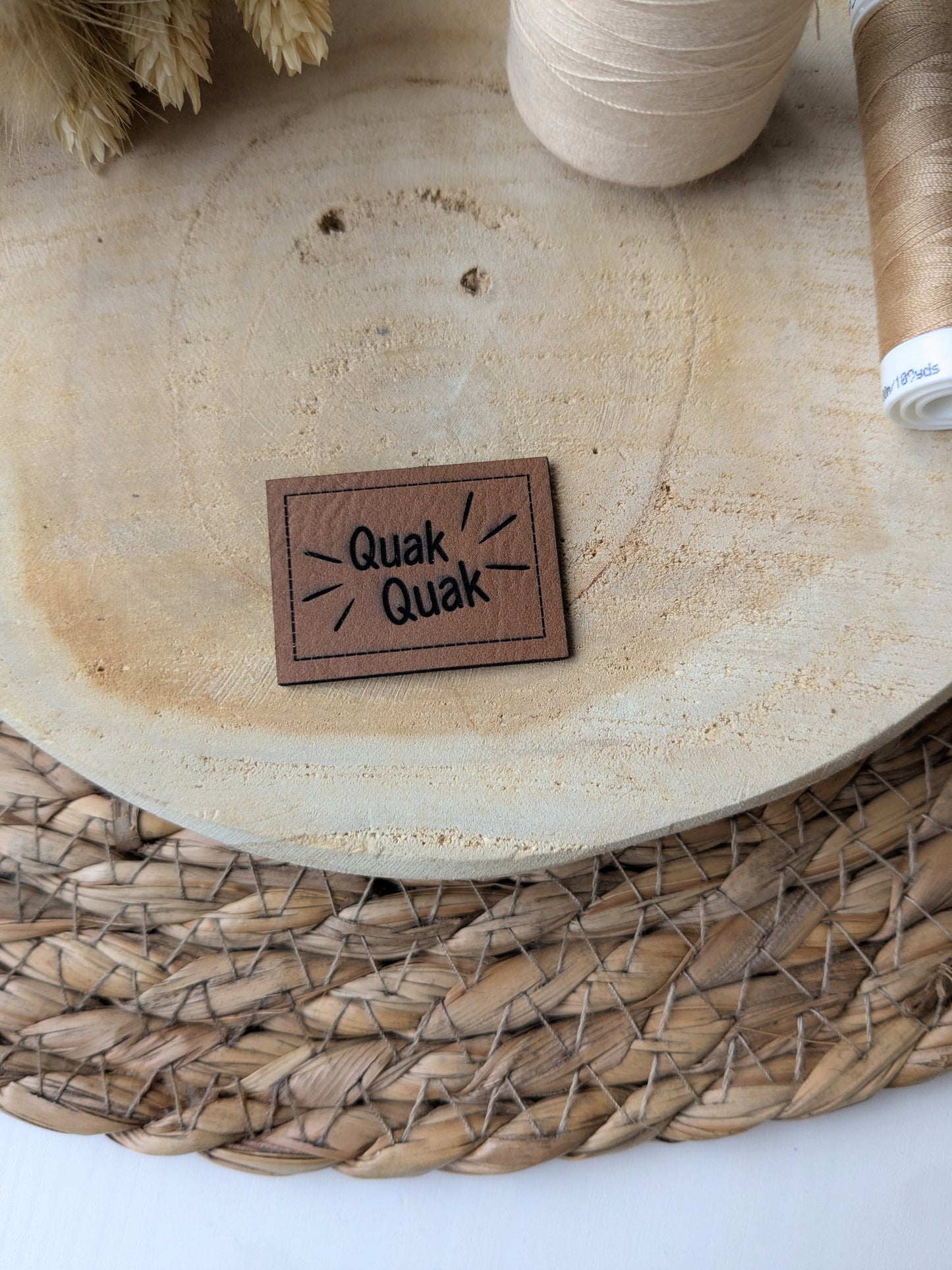 Kunstlederlabel Quak Quak