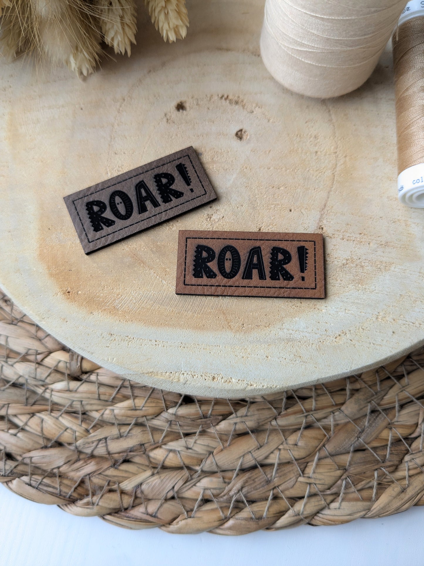 Kunstlederlabel ROAR!