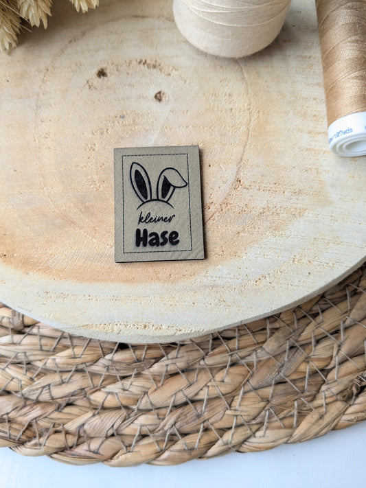 Kunstlederlabel kleiner Hase